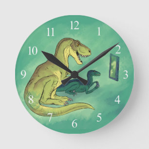 Gamer-Saurus Rund Klocka