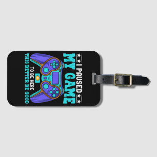 Gamer Shirt Boys Manar Kids Tonåringar pausade mit Bagagebricka