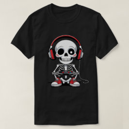 Gamer Skeleton - Funny Halloween-spel T Shirt