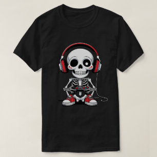 Gamer Skeleton - Funny Halloween-spel T Shirt