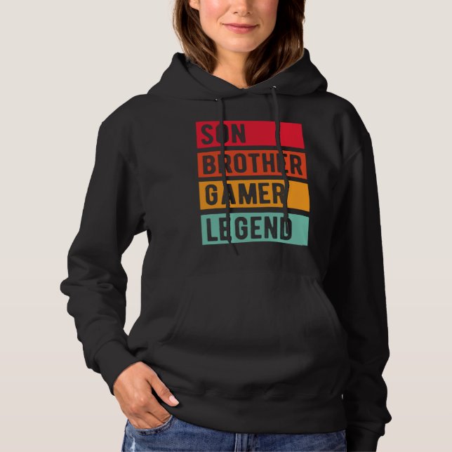 Gamer Son Brother Husband Dad Video Game Legend T Shirt (Framsida)