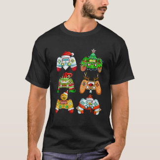 Gamer-spelkontrollanter för jultomten t shirt