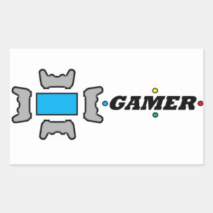 GAMER Sticker Rektangulärt Klistermärke