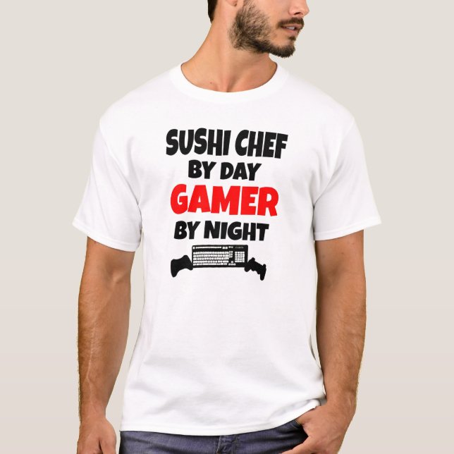 Gamer Sushi Chef T-shirt (Framsida)