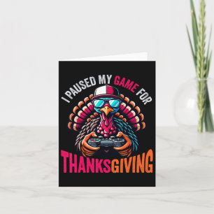 Gamer Thanksgiving Shirt Boys Kids Videogame Gamin Kort
