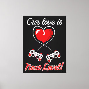 Gamer Valentine Kanvastryck