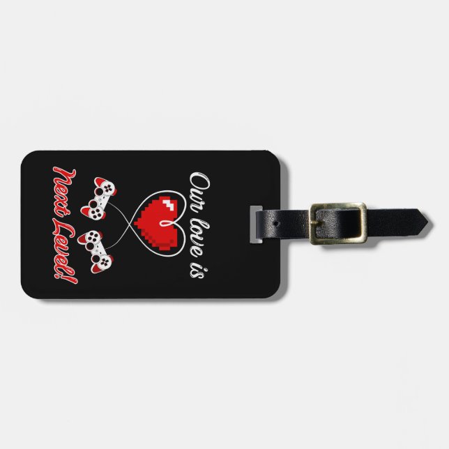 Gamer Valentine Luggage Tag Bagagebricka (Horisontell Framsida)