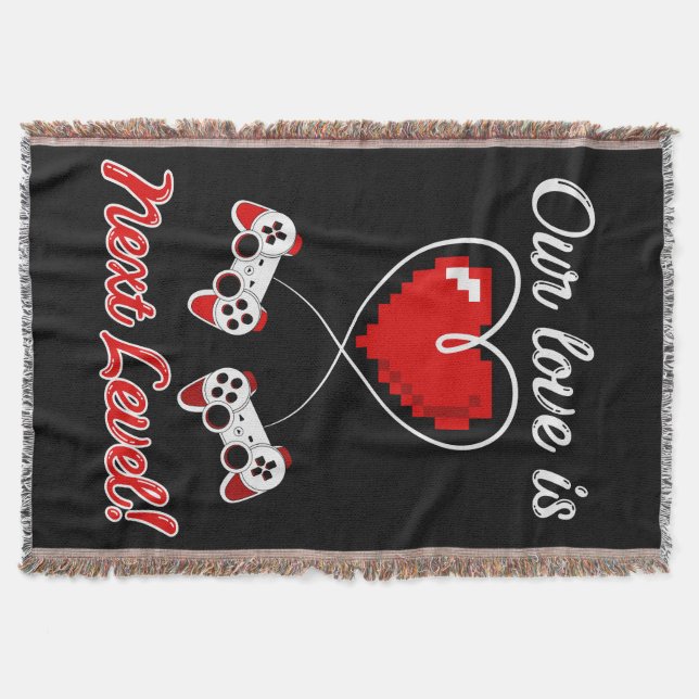 Gamer Valentine Throw Filt (Framsidan)