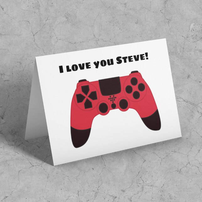 Gamer Valentines day I Kärlek Du spelar Namn Kort (Skapare uppladdad)