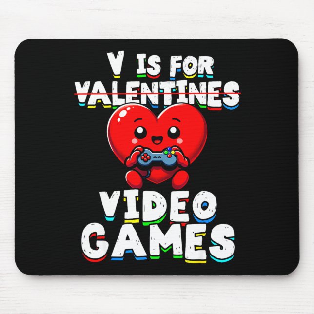 Gamer Valentines V For Video Games Boys Funny Hear Musmatta (Framsidan)