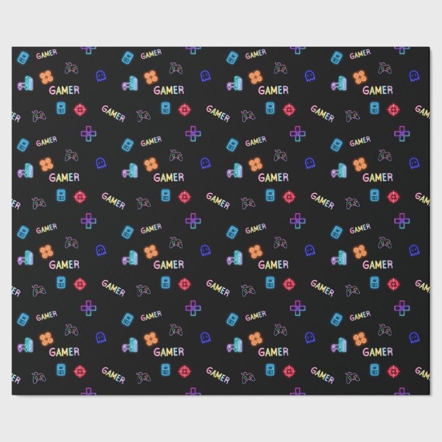 Gamer Wrapping Paper Presentpapper (Seam)