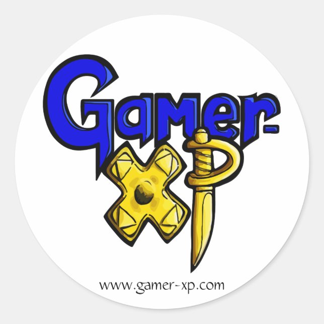 Gamer-XP Runt Klistermärke (Framsida)