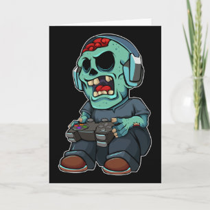 Gamer Zombie Lazy Halloween Costume Funny Gaming V Kort