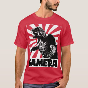 GAMERA 1965 Stigning sol för röda T Shirt