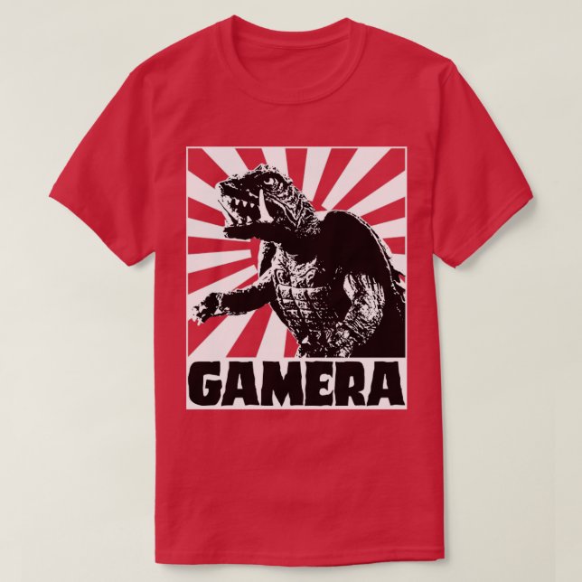 GAMERA 1965 Stigning sol för röda T T Shirt (Design framsida)
