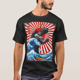 Gamera av Kanagawa under Red Sol T Shirt