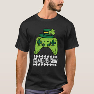 Gamerchaun Irish Gamer Paddys Manar St Patrick Day T Shirt