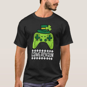 Gamerchaun Irish Gamer Paddys Manar St Patrick Day T Shirt