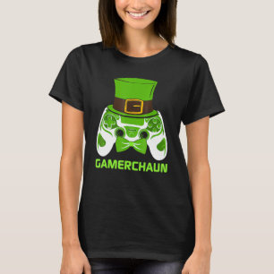 Gamerchaun Irish Gamer Paddys Manar St Patrick Day T Shirt