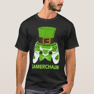 Gamerchaun Irish Gamer Paddys Manar St Patrick Day T Shirt