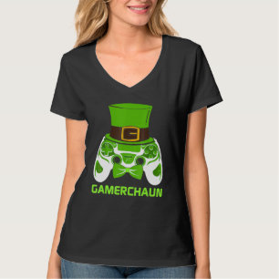 Gamerchaun Irish Gamer Paddys Manar St Patrick Day T Shirt
