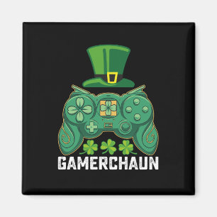 Gamerchaun Spelare Spel Spel St Patrick's Day Magnet