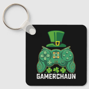 Gamerchaun Spelare Spel Spel St Patrick's Day Nyckelring