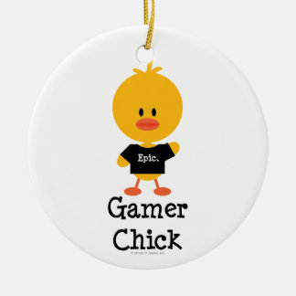 Gamerchickprydnad Julgransprydnad Keramik