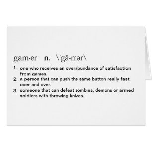 Gamerdefinition Hälsningskort