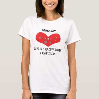 Gamerflicka gulliga Pwns Tee Shirt