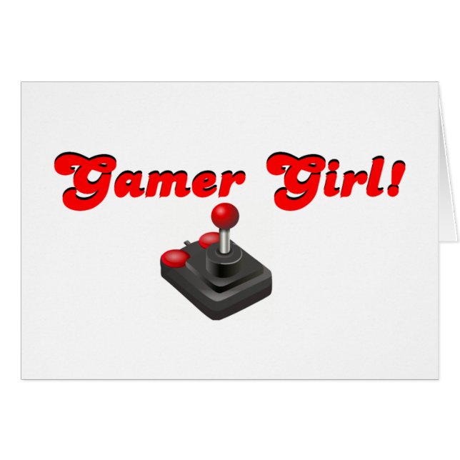 Gamerflicka Hälsningskort (Framsidan Horizontal)
