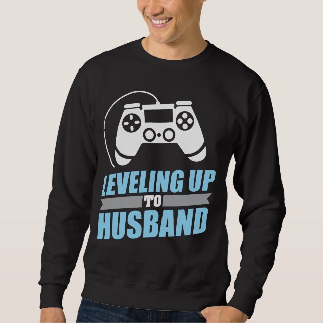 Gamerförlovning som upp till utjämniner maken lång ärmad tröja (Framsida)