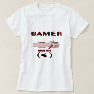 Gamermellanläggskontrollant här t-shirt