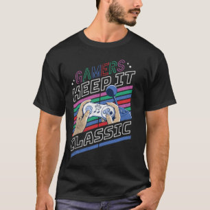 Gamers Behålla It Classic Vintage Old school Retro T Shirt