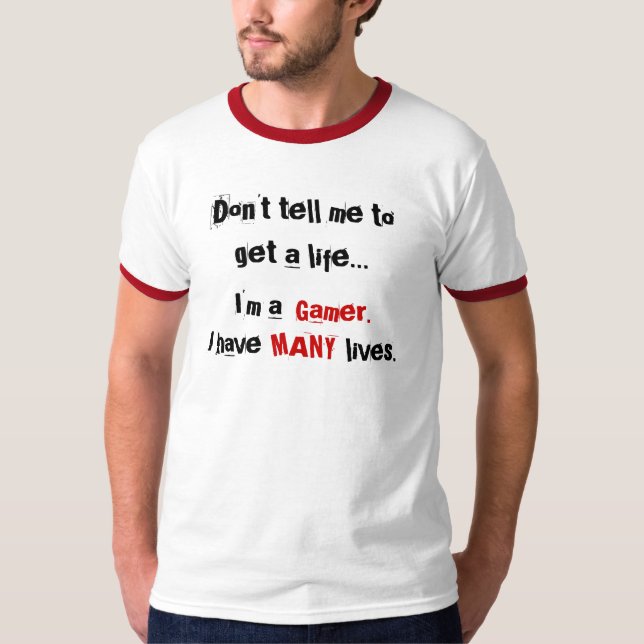 Gamerskjorta Tee Shirt (Framsida)