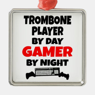 GamerTrombonespelare Julgransprydnad Metall