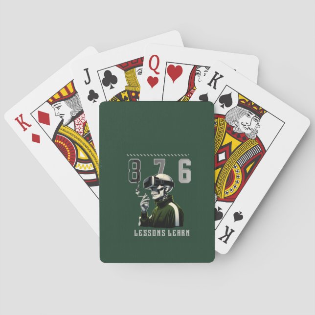 Games 876 LESSONS LEARN Classic Playing Cards Casinokort (Baksidan)