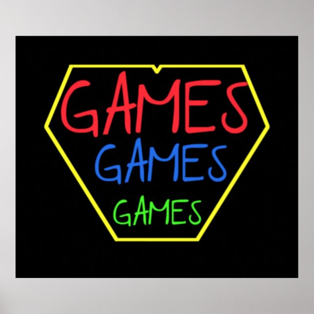 GAMES GAMES GAMES POSTER (Framsidan)