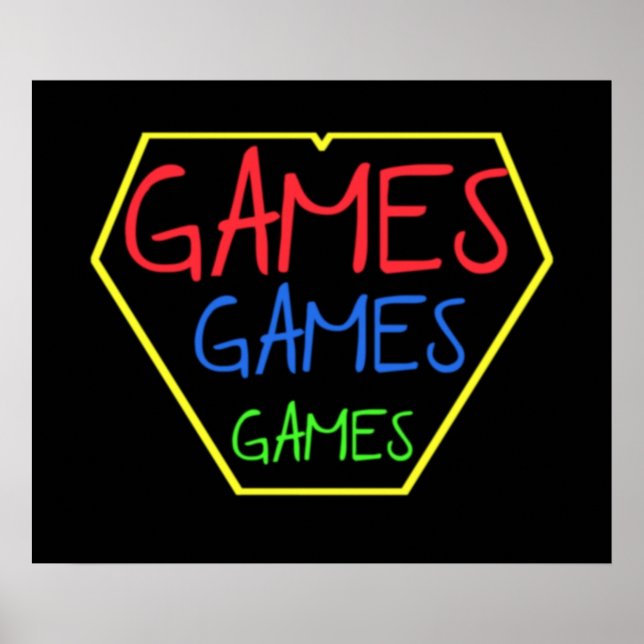 GAMES GAMES GAMES POSTER (Framsidan)