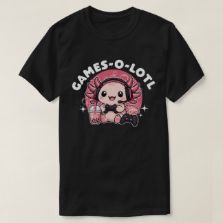 Games-O-Lotl Söt Gamer Axolotl Tröja Kawaii Spelan