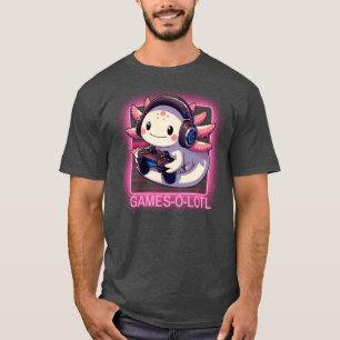 Gamesalotl Video Games Cute Kawaii Axolotl Gamer T Shirt