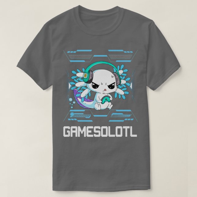 Gamesolotl Aolotl Video Gamer Kawaii Pastel Goth A T Shirt (Design framsida)