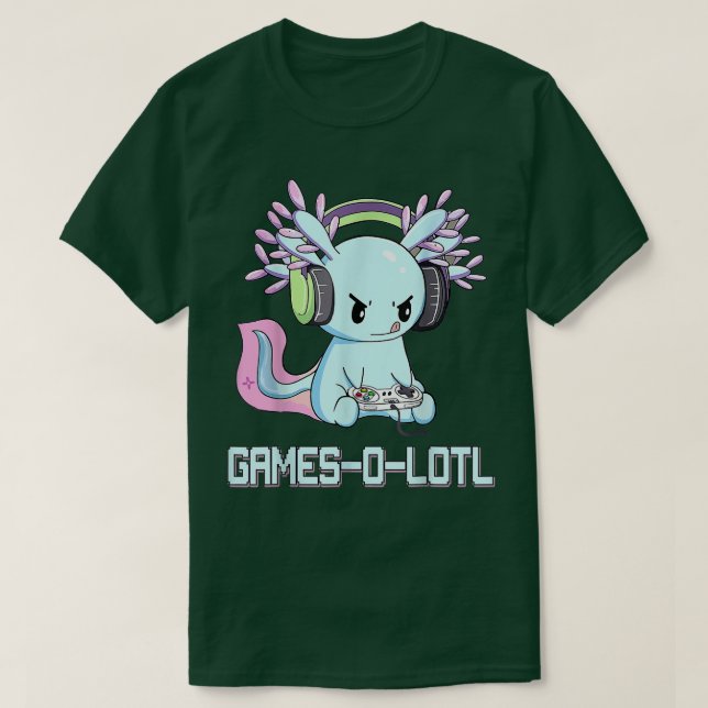 Gamesolotl Aolotl Video Gamer Kawaii Pastel Goth A T Shirt (Design framsida)