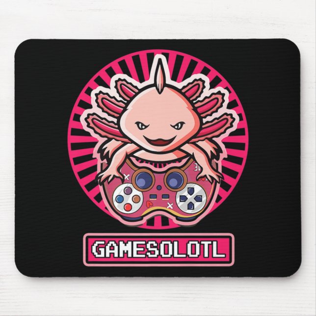 Gamesolotl Axolotl Cute Kawaii Anime Gaming Kids B Musmatta (Framsidan)