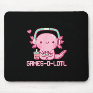 Gamesolotl Axolotl Dataspel Kawaii Anime Spelare Musmatta