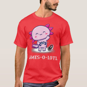 Gamesolotl Axolotl Fish Spela videospel Lizar T Shirt