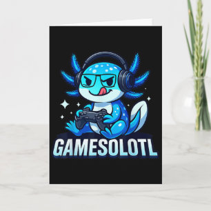 Gamesolotl Axolotl Fisk Spelare Spelande Anime Vid Kort