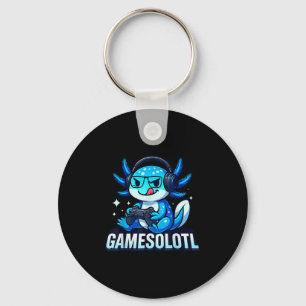 Gamesolotl Axolotl Fisk Spelare Spelande Anime Vid Nyckelring