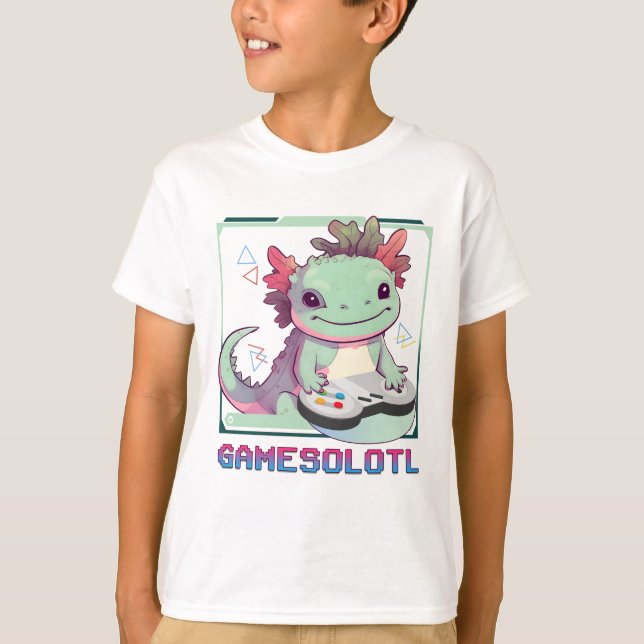 Gamesolotl Axolotl-spel T Shirt (Framsida)