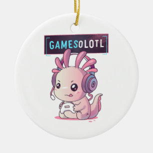 Gamesolotl - Axolotl Spelare Julgransprydnad Keramik